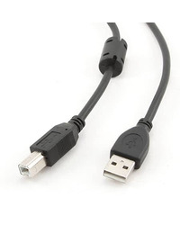 USB 2.0 kabal, CRNI 4,5m, A-B cable ferrite, GEMBIRD CCF-USB2-AMBM-15