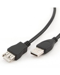 USB 2.0 kabal CCP-USB2-AMAF-10, 3m, A-A BLACK ext cable, GEMBIRD