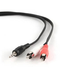 Audio kabl GEMBIRD CCA-458-5M, 3,5mm stereo to 2 phono, 5m