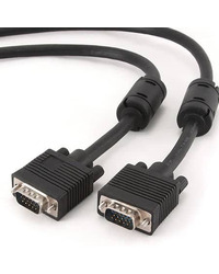 SVGA kabl, CRNI 1.8m 15M-15M dual-shielded + 2xFerr, GEMBIRD CC-PPVGA-6B