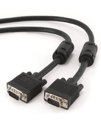 SVGA kabl, CRNI, 15M-15M dual-shielded + 2xFer 5m, GEMBIRD CC-PPVGA-5M-B
