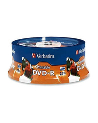 DVD-R, VERBATIM,4,7 GB,16X, spindle 25 KOM PRINTABLE,43538