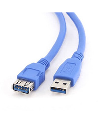 USB 3.0 kabal, 1,8m, A-A ext cable, GEMBIRD CCP-USB3-AMAF-6