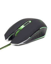 Miš GEMBIRD MUSG-001-G, USB, optical, gaming, full-speed, green, 400-1600 dpi