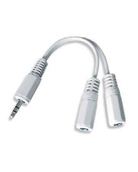 Audio kabl spliter, 3,5mm stereo to 2x3,5mm stereo, 10cm, GEMBIRD CCA-415W