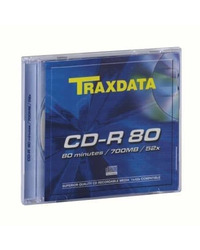 CD-R, TRAXDATA, 80 min, 52X, SLIMBOX
