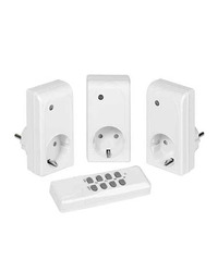 VIVANCO set od tri utičnice + wireless remote sa RF kontrolom, 1000W, white 26551