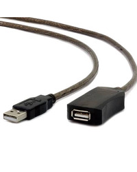 USB active extension cable 5m, GEMBIRD UAE-01-5M, black