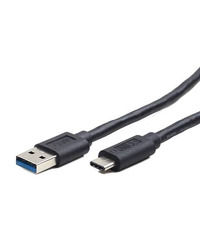 USB 3.0 kabal AM to Type-C AM/CM, 1m, BLACK, GEMBIRD CCP-USB3-AMCM-1M