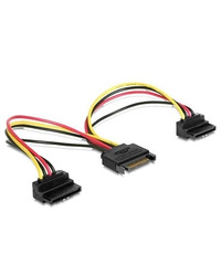 Kabl napojni interni, SATA to 2x SATA 90 stepeni CC-SATAM2F-02 15cm power cable, GEMBIRD