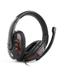Slušalice sa mikrofonom GEMBIRD gaming, volume control, black/red, GHS-402