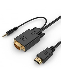 HDMI adapter kabal GEMBIRD A-HDMI-VGA-03-6 HDMI to VGA, 1,8m, adapter + audio