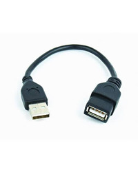 USB 2.0 kabal CCP-USB2-AMAF-0.15M, 15cm, A-A BLACK ext cable