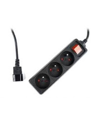 Razvodnik napajanja, C14 male to 3X schuko, GEMBIRD EG-PSU3-01