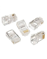 UTP konektor 100 komada GEMBIRD RJ45, cat.5 8P8C, 30u gold plated, LC-8P8C-001/100