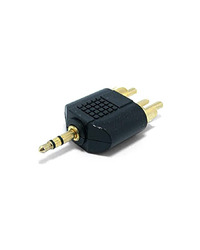 Audio adapter GEMBIRD A-458, 3.5 mm plug to 2 x RCA plug stereo audio adapter