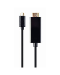 USB kabl adapter Type-C male to HDMI-male 4K 30Hz, 2 m, black, GEMBIRD, A-CM-HDMIM-01