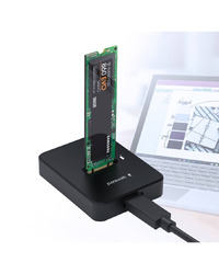 Postolje za M.2 SATA & NVME SSD drive docking station, black GEMBIRD, Type-C, DD-U3M2