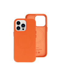 MAGSAFE KOŽNA FUTROLA ZA IPHONE 14 ORANGE