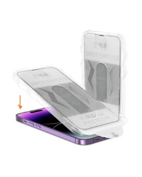  EASY-STICK KUTIJA OD KALJENOG STAKLA SA PUNIM LEPKOM ZA IPHONE 14 PRO MAX CRNI