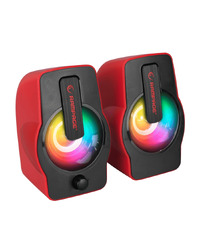 Zvučnici 2.0 gaming RAMPAGE RMS-G7 FALSETTO, 6W, RGB LED red, 3,5mm + USB napajanje, 30257