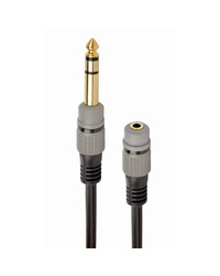 Audio adapter 6.35mm muški na 3.5mm ženski, GEMBIRD cable, 0.2 m, A-63M35F-0.2M