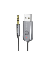Bluetooth audio receiver sa kablom 1,2m BOROFONE BC44 Soul car AUX 3,5mm metal gray