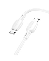 USB kabal Type-C to Type-C BOROFONE BX93 Super power 60W fast charging data white, 1m