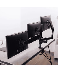 NOSAČ ZA TRI MONITORA GEMBIRD MA-DA3-01, montaža na stol, (full-motion), do 27”, up to 7 kg
