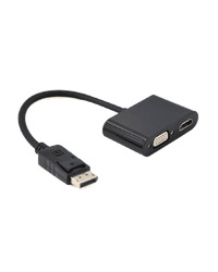 GEMBIRD Display port male to HDMI female + VGA female adapter black A-DPM-HDMIFVGAF-01