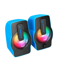 Zvučnici 2.0 gaming RAMPAGE RMS-G7 FALSETTO, 6W, RGB LED blue, 3,5mm + USB napajanje, 30258