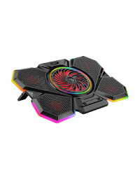Postolje za notebook gaming Rampage S47 COOLFLOW 5 Pieces Red LED Fan, 10-17
