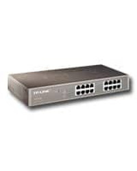 TP-Link 16-Port Gigabit Desktop/Rackmount Switch, 16 10/100/1000M RJ45 ports, 1U 13-inch rack-mountable steel case, energy-efficient technology, supports MAC address self-learning, Auto MDI/MDIX and Auto negotiation, Jumbo Frame support