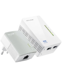 TP-Link TL-WPA4220 KIT AV600 Powerline Wi-FI  KIT,300Mbps at 2.4GHz,802.11b/g/n, 600Mbps Powerline,HomePlug AV,2 Fast Ports,Plug and Play, Wi-Fi Clone/ Wi-Fi On(OFF) Button, Pair Button, Reset Button,Twin Pack(1* TL-PA4010 & 1*TL-WPA4220)
