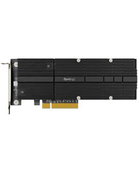 Synology M2D20 Dual-slot M.2 SSD adapter card for cache acceleration; PCIe 3.0 x8; PCIe NVMe; Form Factor 22110 /2280; 5 yr warranty