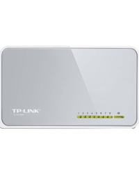 Switch TP-Link TL-SF1008D, 8-Port RJ45 10/100Mbps desktop switch, Fanless, LED indicator, Auto Negotiation/Auto MDI/MDIX, Plastic case