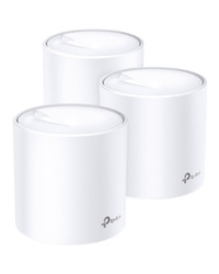 TP-Link Deco X20(3-pack) AX1800 Whole-Home Mesh Wi-Fi System, Wi-Fi 6, Qualcomm 1GHz Quad-core CPU, 1201Mbps at 5GHz+574Mbps at 2.4GHz, 2 Gigabit Ports, 4 internal antennas, Downlink and Uplink OFDMA, MU-MIMO, 1024QAM, Beamforming, HomeCare,150+ dev