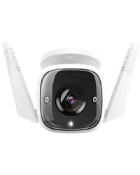 TP-Link C310 Outdoor Security Wi-Fi Camera, 3MP, 2.4 GHz, 2T2R, 2 × External Antennas, 1 × Ethernet Port, Motion Detection and Notifications, Sound and Light Alarm, Remote Control, Two-Way Audio, Sharing to Social Medias, Voice Control