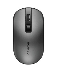 CANYON MW-18, 2.4GHz Wireless Rechargeable Mouse with Pixart sensor, 4keys, Silent switch for right/left keys,DPI: 800/1200/1600, Max. usage 50 hours for one time full charged, 300mAh Li-poly battery, Dark grey, cable length 0.6m, 116.4*63.3*32.3mm, 0.075kg