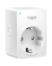 TP-Link Tapo P100(1-pack) Mini Smart Wi-Fi Socket, 220-240 V, 50/60 Hz, Max Load 10 A, 1200W, , 2.4 GHz Wi-Fi, Bluetooth 4.2 (onboarding only), 802.11 b/g/n, Amazon Certified for Humans (FFS), Voice Control (works with Amazon Alexa and Google As.)