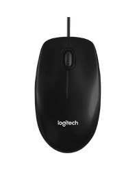 LOGITECH B100 Corded Mouse - BLACK - USB - B2B