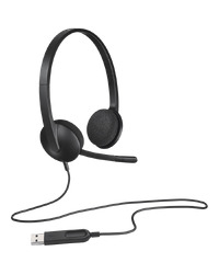 LOGITECH H340 Corded Headset - BLACK - USB