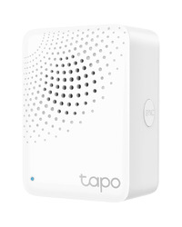 TP-Link Tapo H100 Smart IoT Hub with Chime,2.4 GHz Wi-Fi Networking,868 MHz for Devices,100-240 V,50/60 Hz,Plug-in, Remote Control with Tapo App, 90dB Adjustable Audio Alarm, 19 Ringtones, up to 64 Devices, Home/Away/Sleep Mode, Flame Ratardant