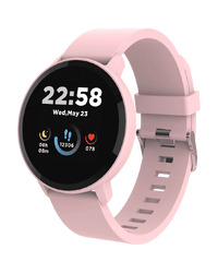 CANYON Lollypop SW-63, Smart watch, 1.3inches IPS full touch screen, Round watch, IP68 waterproof, multi-sport mode, BT5.0, compatibility with iOS and android, Pink, Host: 25.2*42.5*10.7mm, Strap: 20*250mm, 45g