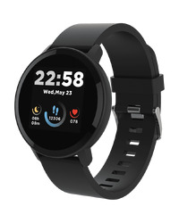 CANYON Lollypop SW-63, Smart watch, 1.3inches IPS full touch screen, Round watch, IP68 waterproof, multi-sport mode, BT5.0, compatibility with iOS and android, black, Host: 25.2*42.5*10.7mm, Strap: 20*250mm, 45g