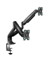 ONKRON Dual Monitor Desk Mount Stand for 13 to 32-Inch LCD LED Monitors up to 9 kg, Black