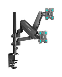 ONKRON Dual Monitor Desk Mount Stand for 13” to 32-Inch LCD LED Screens, Black