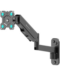 ONKRON TV Monitor Wall Mount Bracket for 13” – 34” Screens Full Motion with Gas Spring, Black