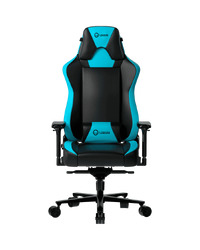LORGAR Base 311, Gaming chair, PU eco-leather, 1.8 mm metal frame, multiblock mechanism, 4D armrests, 5 Star aluminium base, Class-4 gas lift, 75mm PU casters, Black + blue