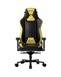 LORGAR Base 311, Gaming chair, PU eco-leather, 1.8 mm metal frame, multiblock mechanism, 4D armrests, 5 Star aluminium base, Class-4 gas lift, 75mm PU casters, Black + yellow